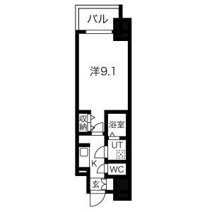 名古屋市東区葵のマンションの間取り