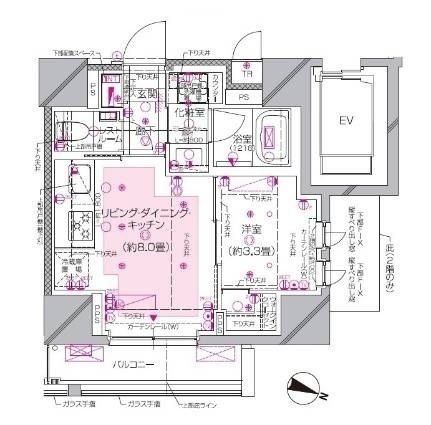 ピアース麻布十番の間取り