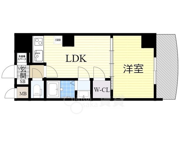 大阪市淀川区宮原のマンションの間取り