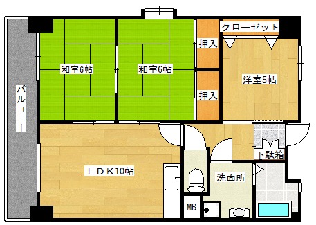 イエローマンション小倉の間取り