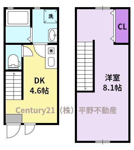 ヴェルジュ荒木　B棟の間取り