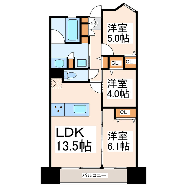 【熊本市西区春日のマンションの間取り】