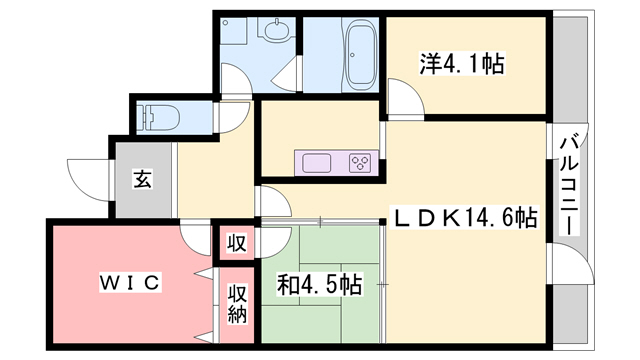 グラジオ北条口の間取り