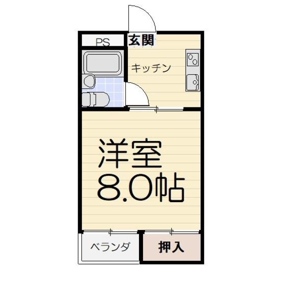 富山市新庄町のアパートの間取り