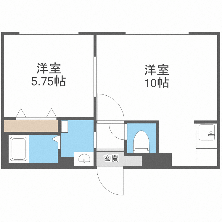 札幌市北区北二十四条西のマンションの間取り