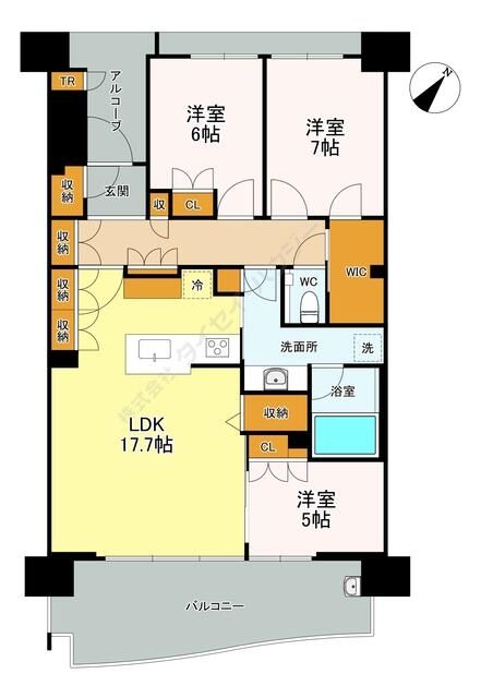 中央区晴海のマンションの間取り