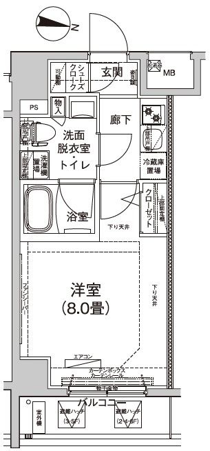 ティモーネ押上トゥーレの間取り