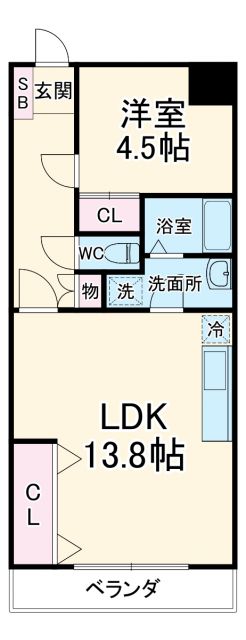 さいたま市南区南浦和のマンションの間取り