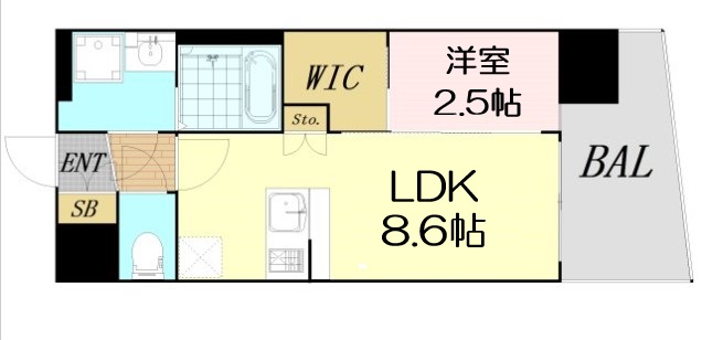 セレニテ新大阪ミラク弐番館の間取り