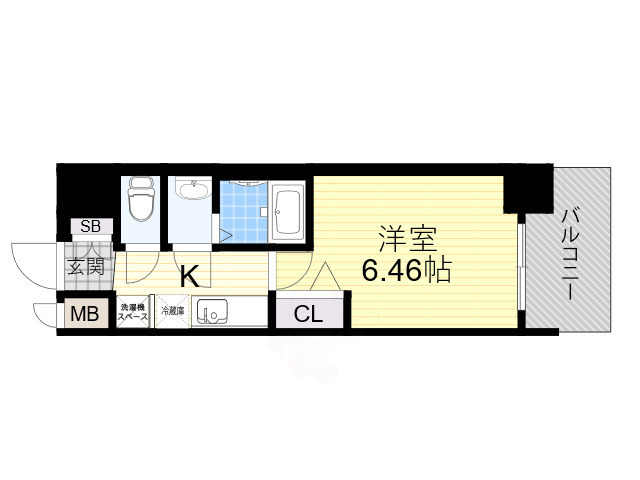 大阪市住之江区南加賀屋のマンションの間取り