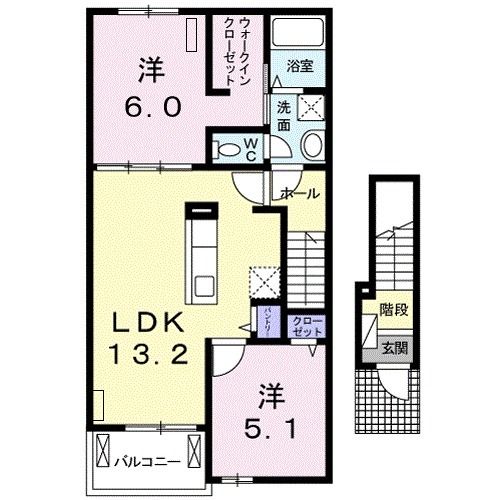 関市南天神のアパートの間取り