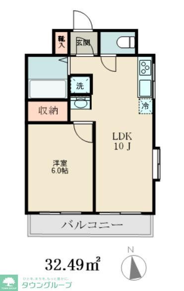 台東区千束のマンションの間取り