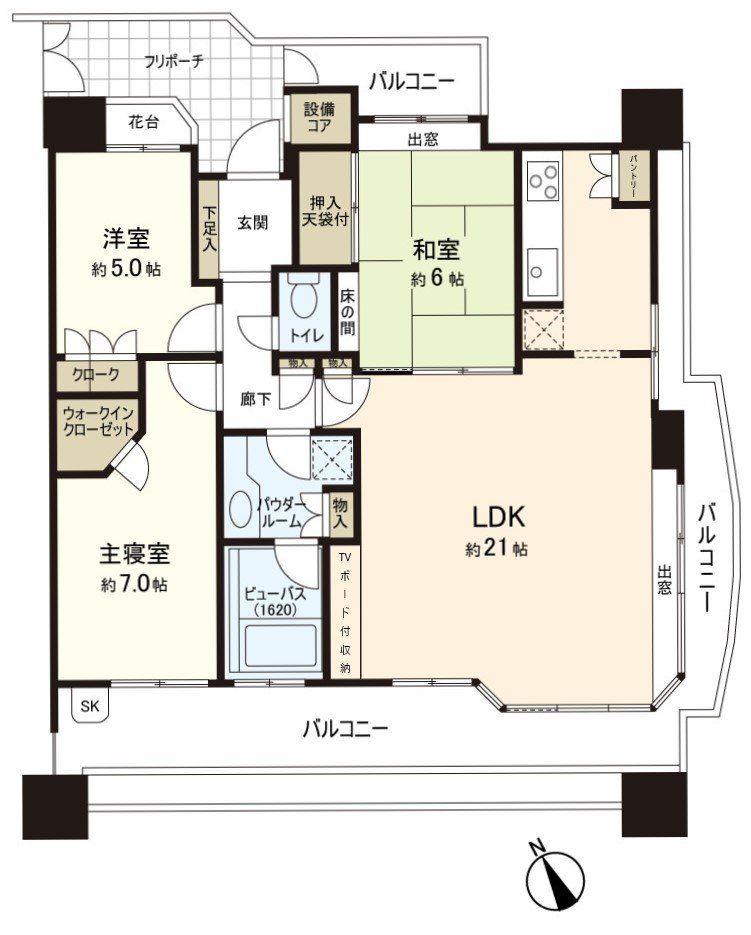 比治山本町パーク・ホームズの間取り