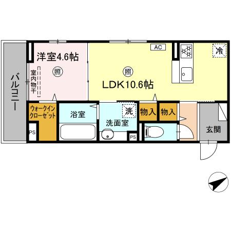 広島市安佐南区大町西のアパートの間取り