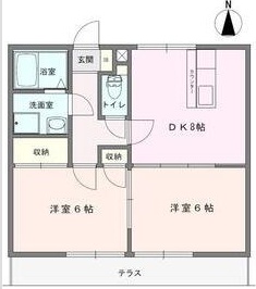 前橋市堀越町のアパートの間取り