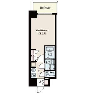 S-RESIDENCE難波大国町dominaの間取り