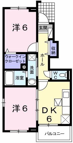 広島市佐伯区八幡のアパートの間取り