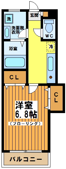 調布市西つつじケ丘のマンションの間取り