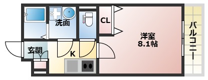 Mv.fm大阪放出IIの間取り