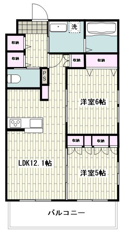 横浜市戸塚区原宿のマンションの間取り