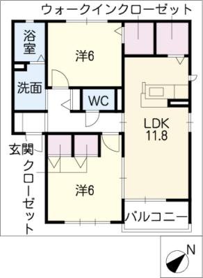 ソレイユ高島Ｂ棟の間取り