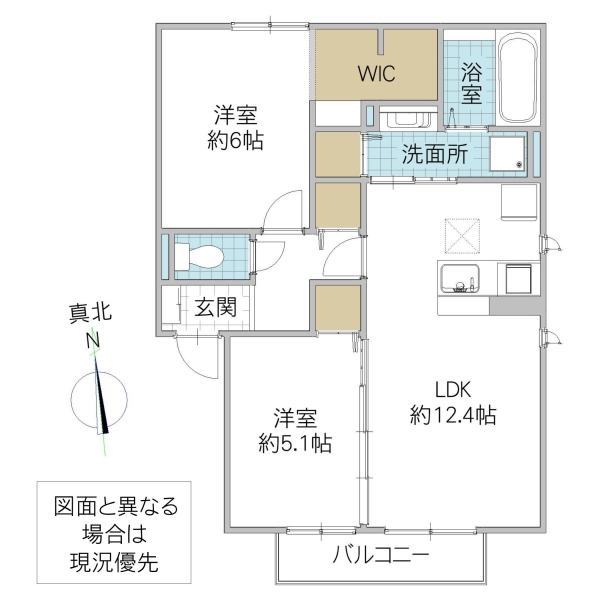 (仮)パレス青柳 B棟の間取り