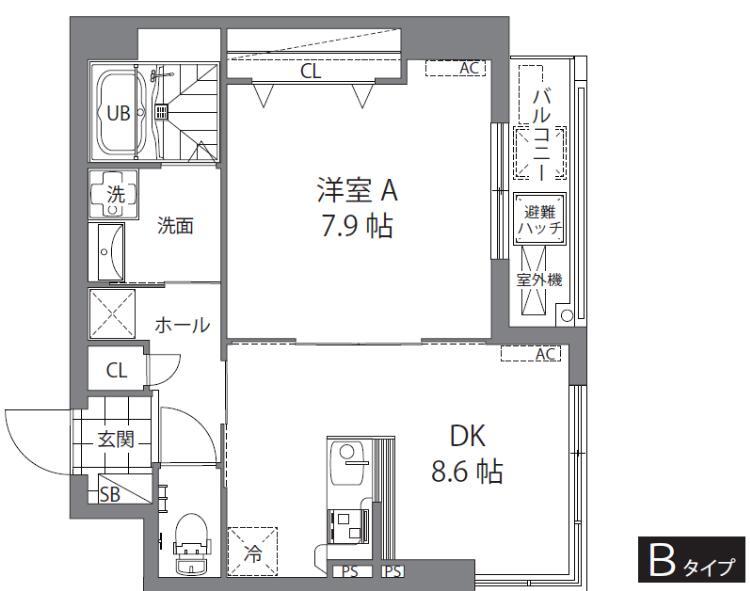 新宿区山吹町のマンションの間取り