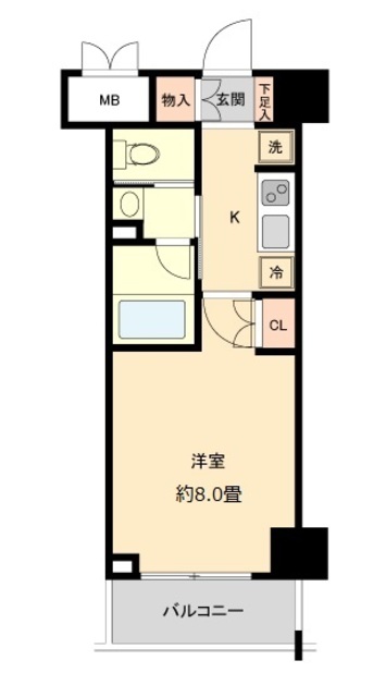 仙台市青葉区川内澱橋通のマンションの間取り