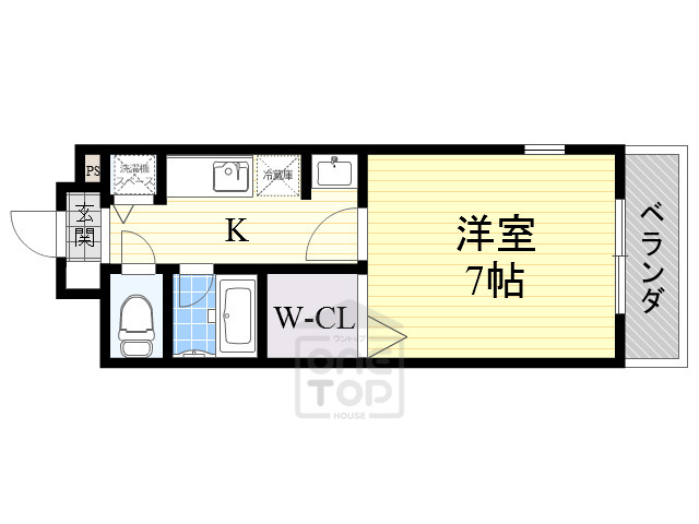 【高槻市富田町のマンションの間取り】