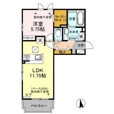 Maison de KAZU（メゾンドカズ）　B棟の間取り