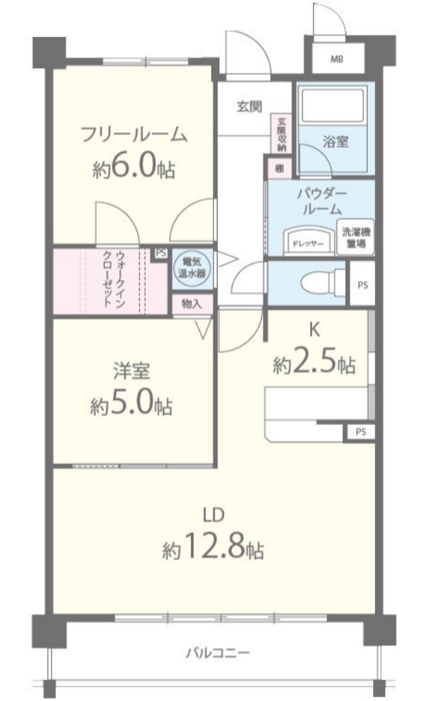 大阪府東大阪市森河内東２（マンション）の賃貸物件の間取り