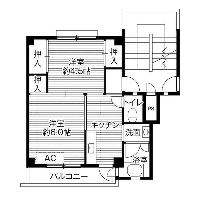 厚木市三田南のマンションの間取り