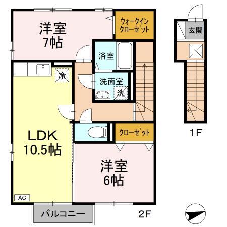 フローラ新町の間取り