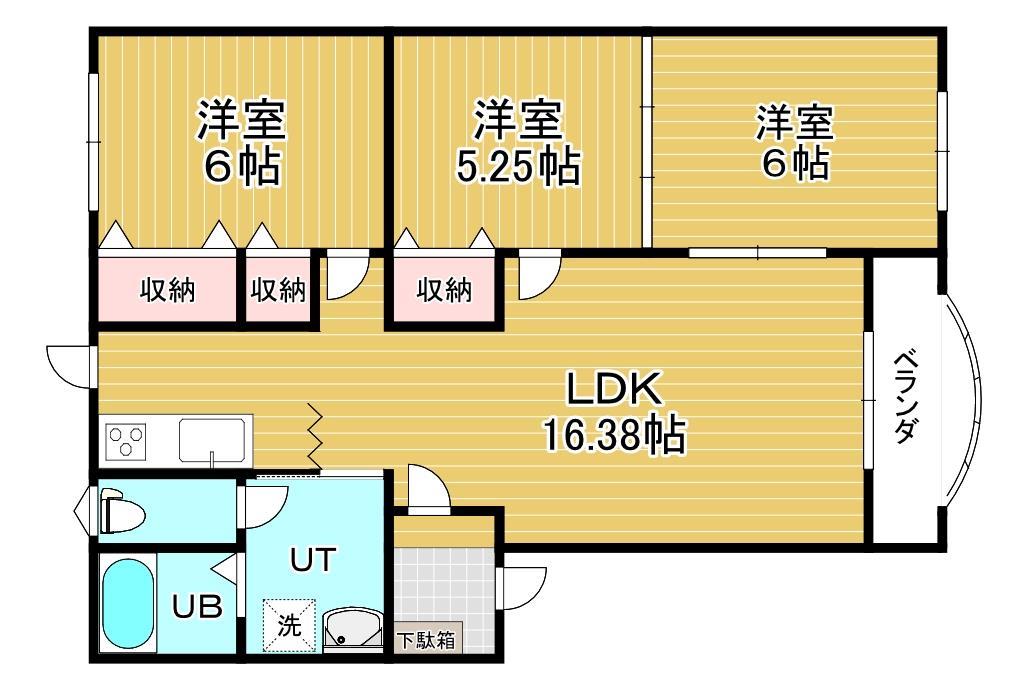 サニーフラットYOU_間取り_0