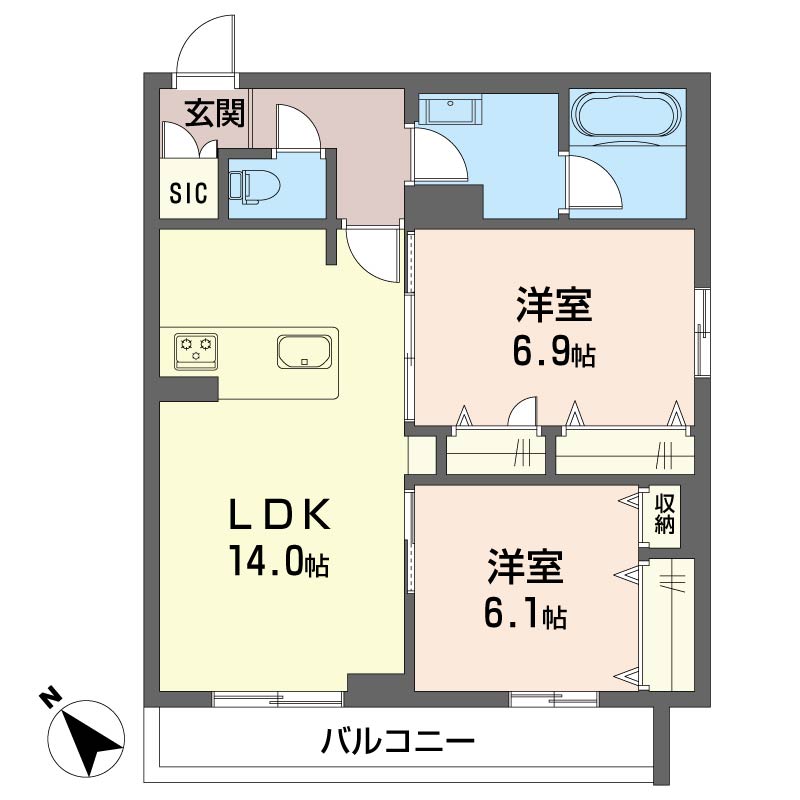 トラストメゾンしらぎくの間取り