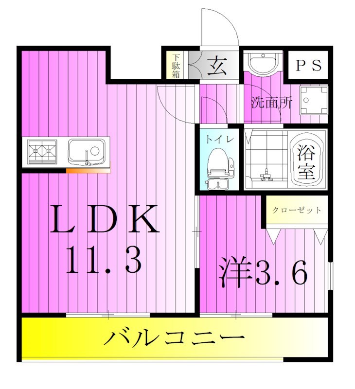 リーブルファイン鹿浜の間取り写真