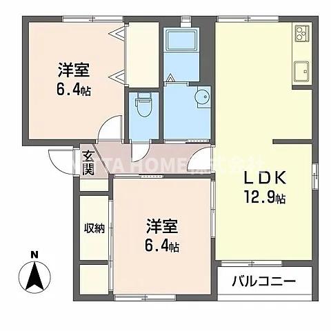 建物外観　２ＬＤＫ★ネット＆駐車場１台無料付きです！小学校が近くにあり