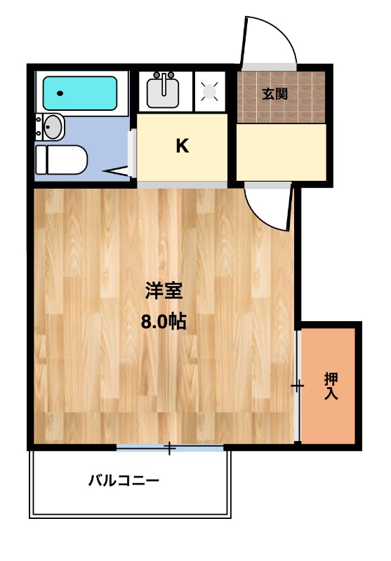 呉市広古新開のアパートの間取り