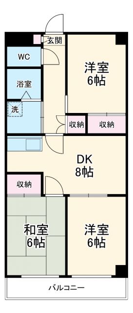 安八郡神戸町大字丈六道のマンションの間取り