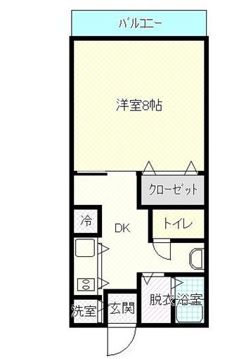 菊池市泗水町永のアパートの間取り