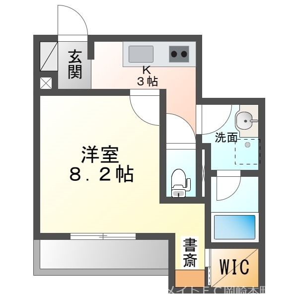 安城市朝日町のマンションの間取り