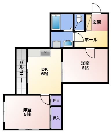 【グリーンハイツヒロタカFの間取り】