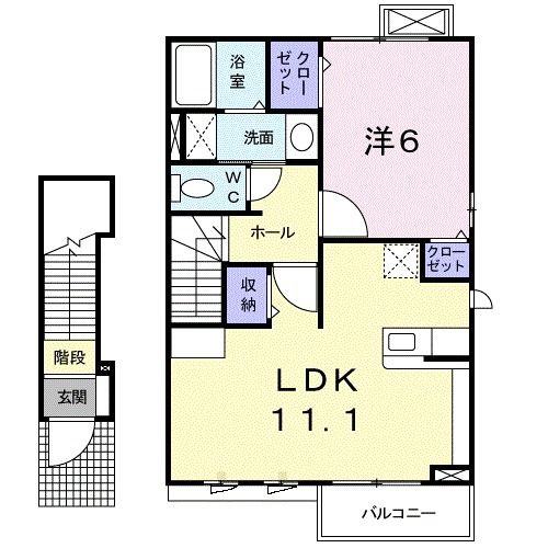 新居浜市瀬戸町のアパートの間取り