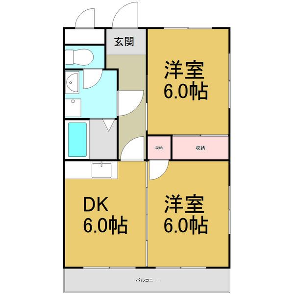 名古屋市熱田区新尾頭のマンションの間取り