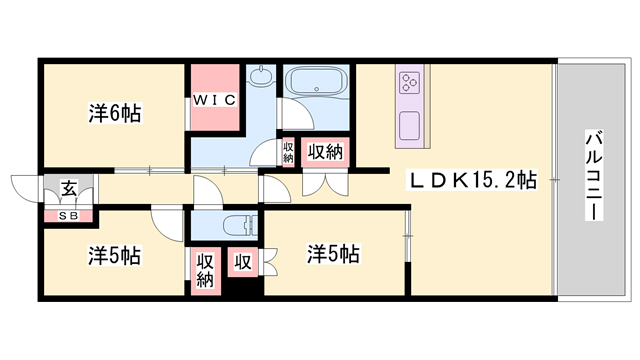 ウエリス姫路の間取り