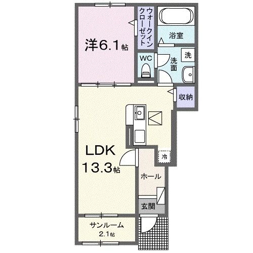 福山市御幸町大字森脇のアパートの間取り