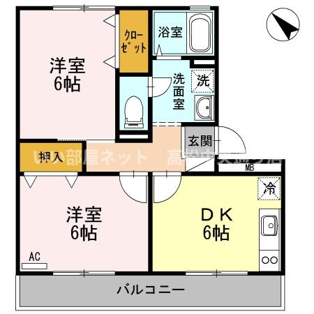 コウジィーコート前川の間取り