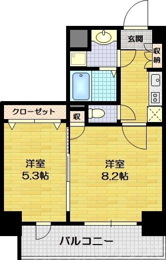 プレサンス京都四条烏丸響の間取り