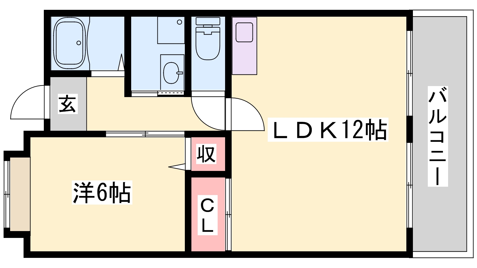 小野市黒川町のマンションの間取り