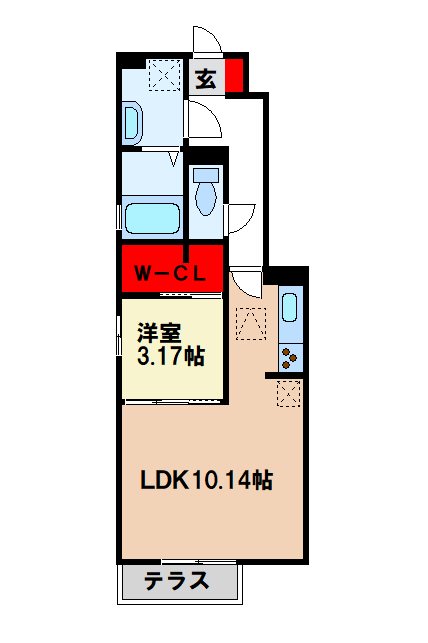 ラフィネ三沢の間取り